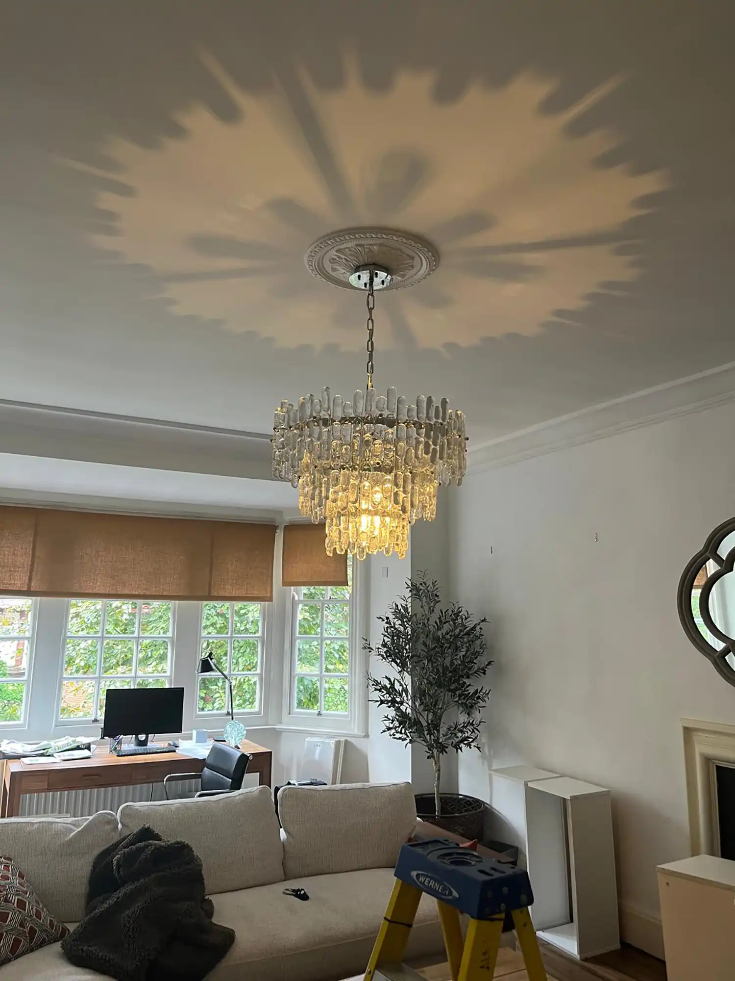 Feature chandelier installation